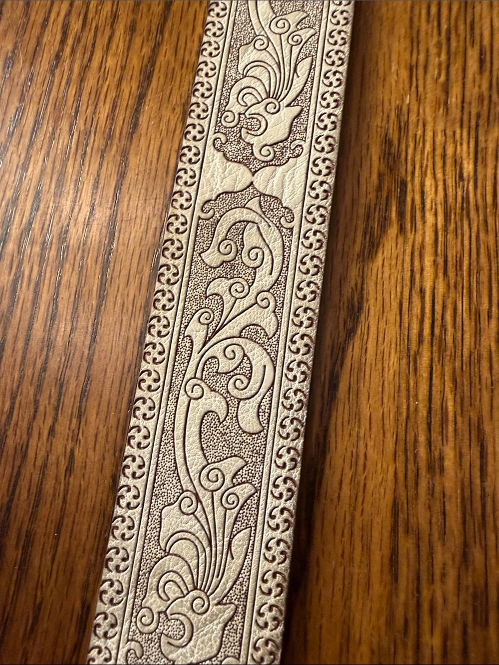 Western Longhorn Belt Silver Gold Floral Embossed Cowgirl Rodeo 29-32